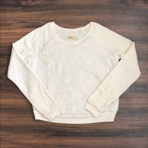 Cropped Fuzzy Sweatshirt